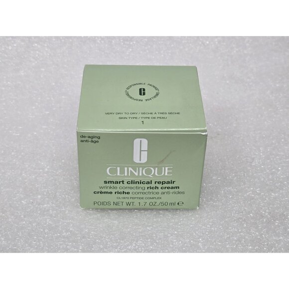 Clinique Smart Clinical Repair Wrinkle Correcting Rich Cream 1.7 Oz Anti-Aging - Picture 1 of 2